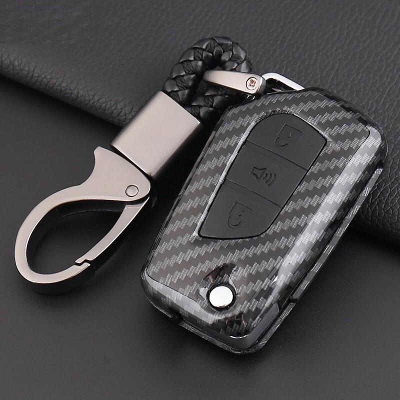 Ốp carbon chìa khóa, bao da chìa khóa DÀNH CHO XE Toyota Camry, Innova, Fortuner, Altis, Wigo