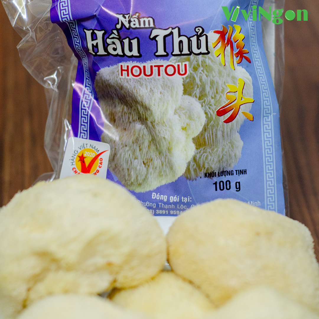 Nấm hầu thủ khô gói 100g - Tốt cho não và hệ thần kinh, bảo vệ dạ dày - Lion's mane mushroom