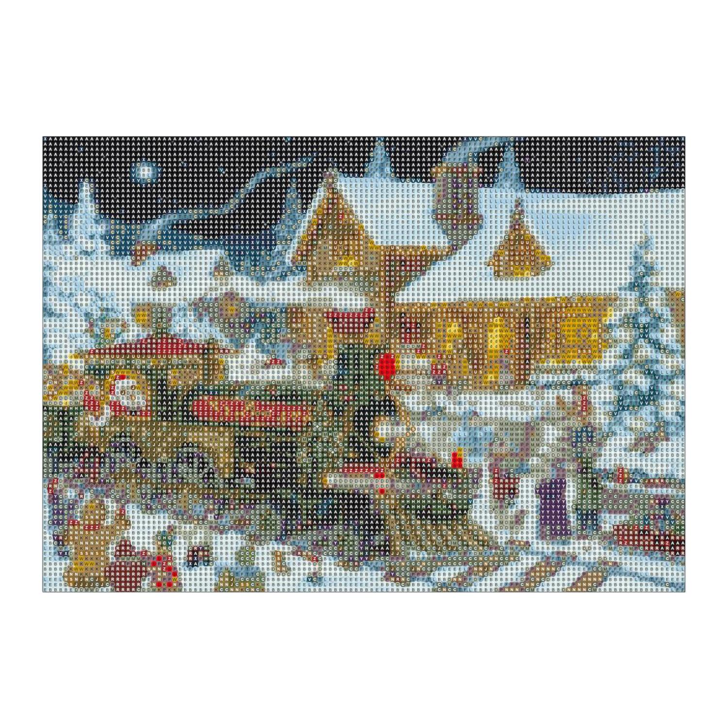 Tranh kim cương Giáng Sinh mô hình Tuyế t thạch nhựa có độ nét cao