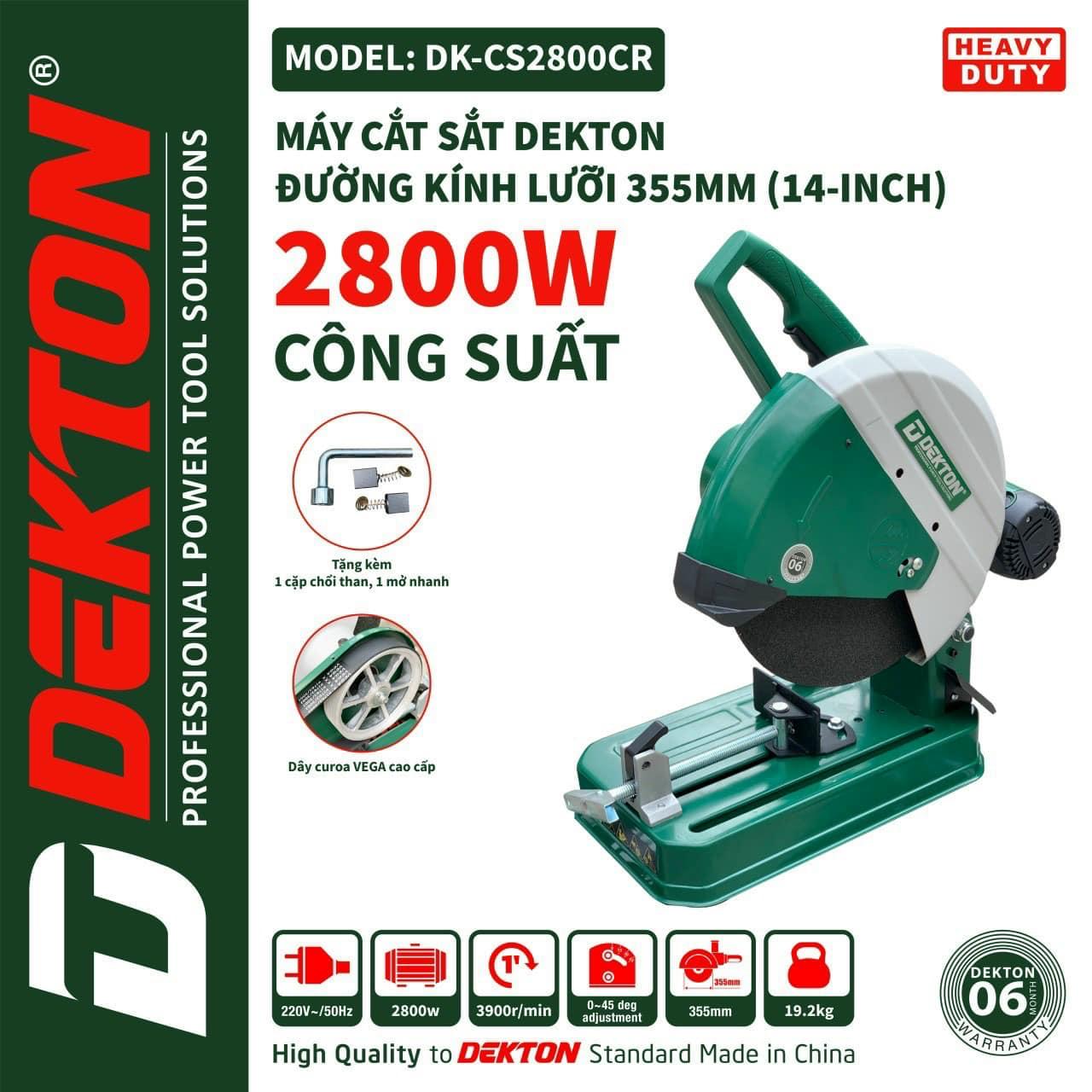 MÁY CẮT SẮT 2800W 355MM DEKTON DK-CS2800CR - HÀNG CHÍNH HÃNG