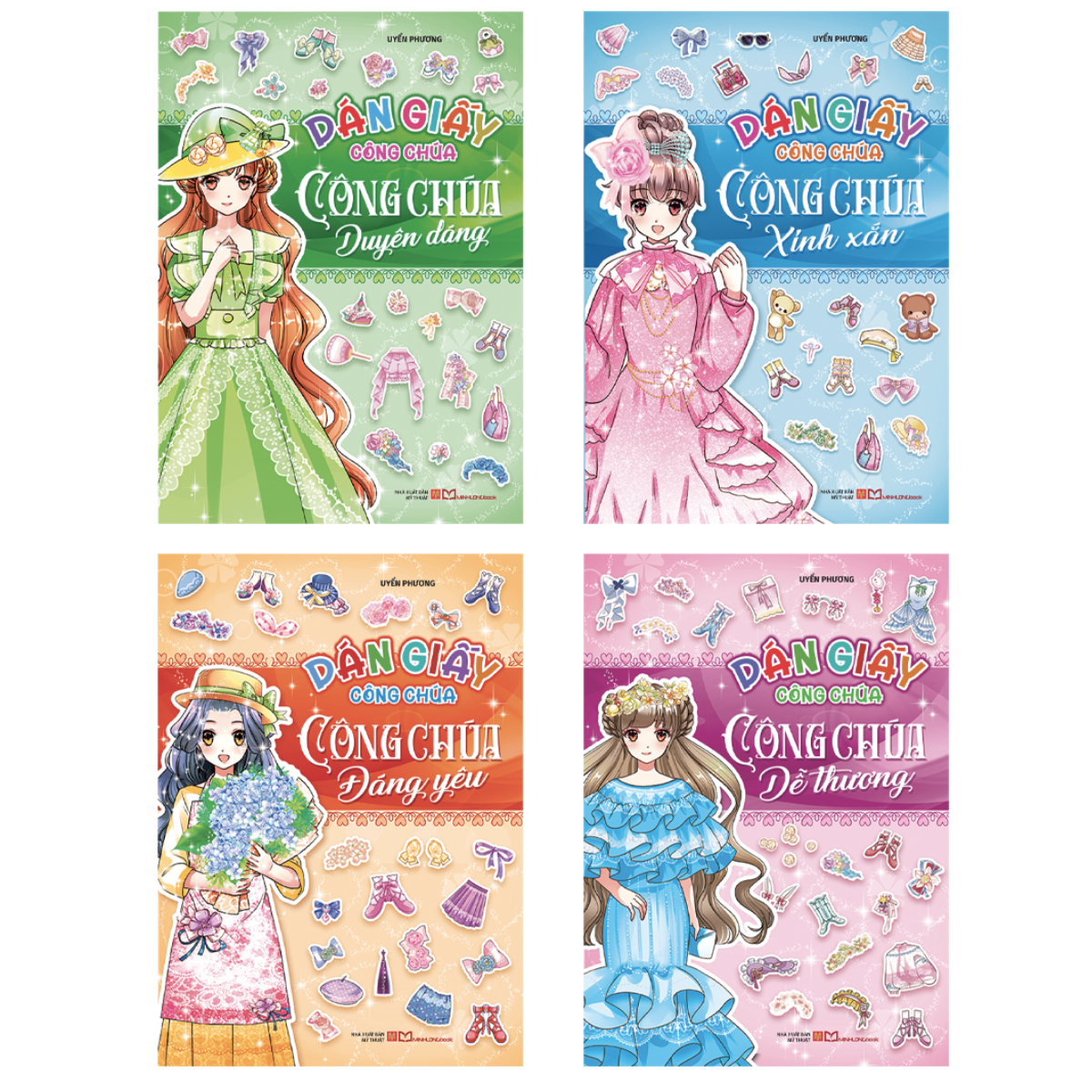 Combo Dán Giấy Công Chúa (4 Cuốn)