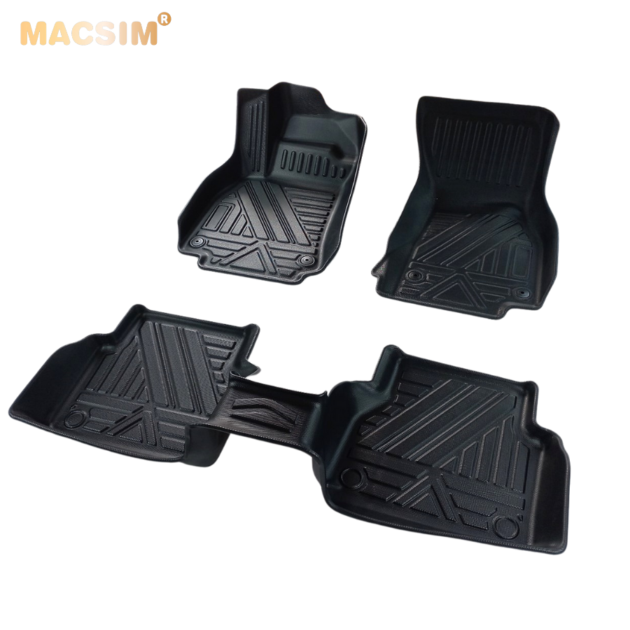 Thảm lót sàn xe ô tô Audi A7 2019 - 2021 Nhãn hiệu Macsim chất liệu nhựa TPE cao cấp màu đen