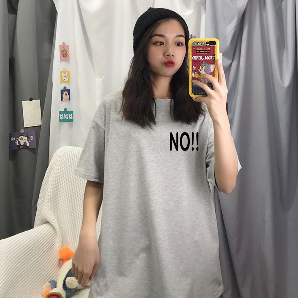 Áo thun NO! unisex tay lỡ form rộng, áo phông nam nữ siêu đẹp thoáng mát – ST198 - babitrendy