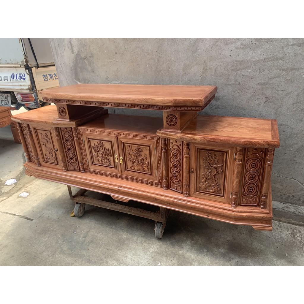 Kệ tivi cân gỗ hương đá