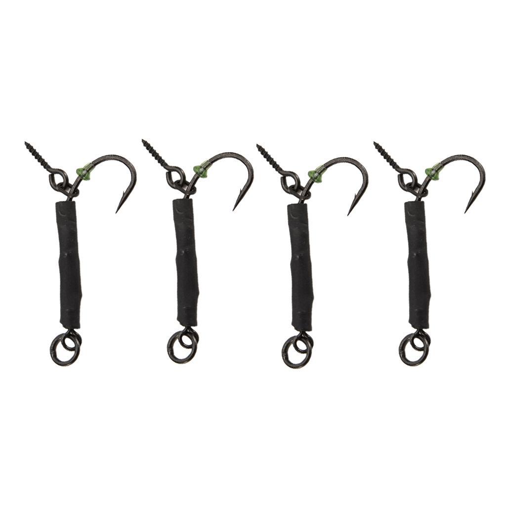 4pcs Fishing Ronnie Rigs Carp Fishing Rigs Assist Hooks