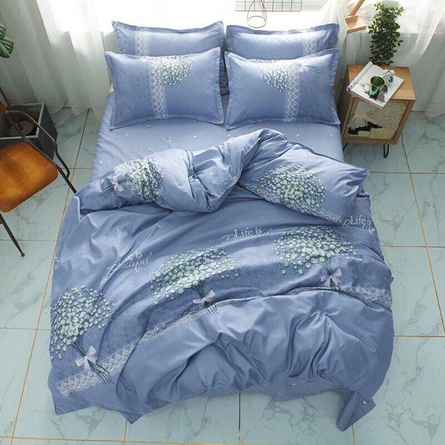Bộ 5 Món Vỏ Chăn Ga Gối Coton poly cao cấp