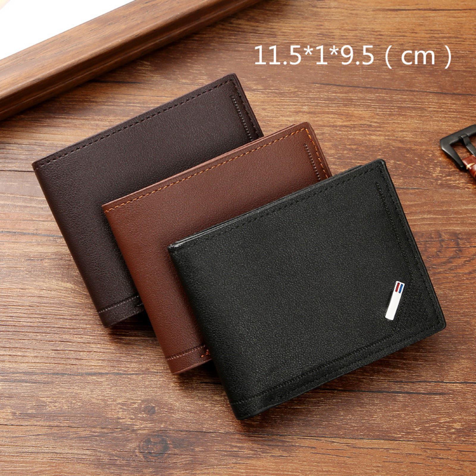 Men Wallet Wallet Organizer PU Leather Fashionable Simple Short Clutch Card Holder for Husband Father Dating Street Gift