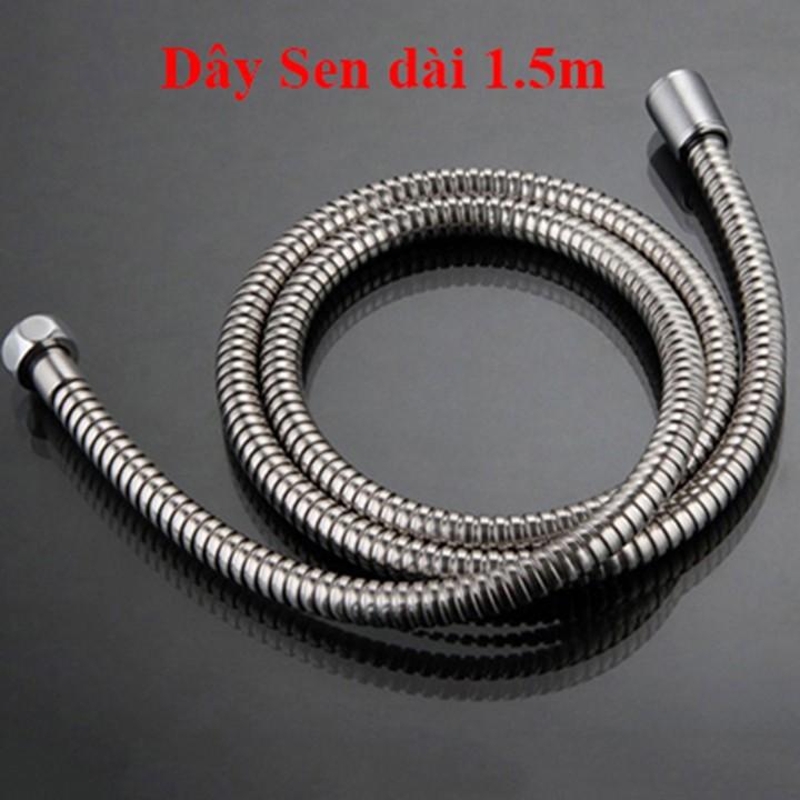 Dây sen tắm lò xo cao cấp, đồng mạ inox, dài 1m5