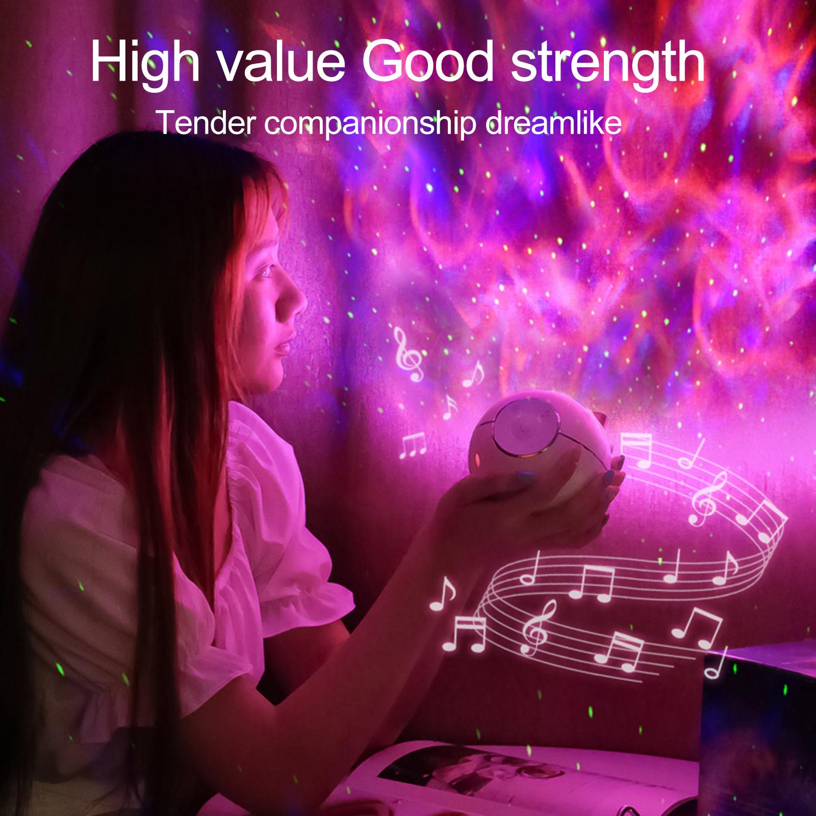 Planet Projector Light Creative Bedroom Night Light Planet Star Projector Light BT Music USB Ambient Light