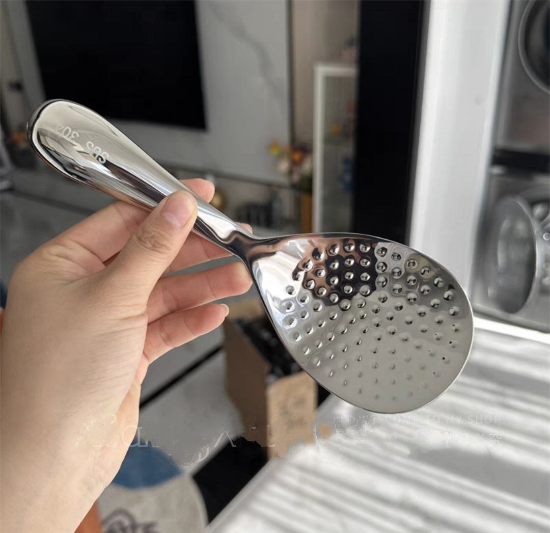 MUỖNG CƠM INOX SUS 304 CHỐNG DÍNH 2 MẶT MÃI ĐỈNH ( HÀNG DẦY XỊN - MSP-AL380 )
