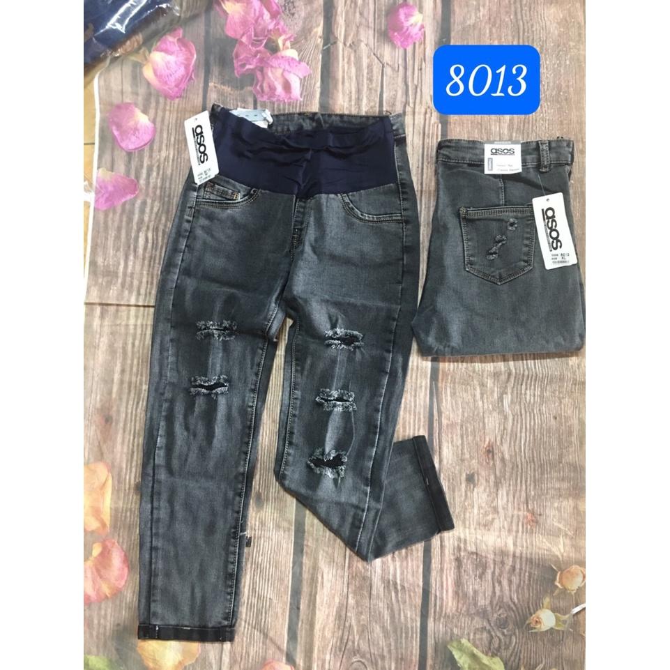 Quần Bò Bầu, Quần Jeans Bầu Hàng Mềm Đẹp Loại 1 Thời Trang Đủ Size- Đủ Màu Cho Mẹ Bầu (có chun chỉnh)