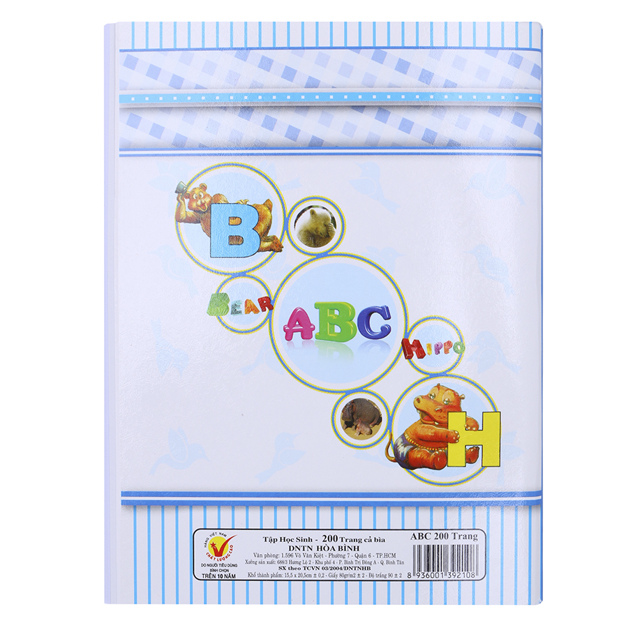 Lốc 5 Quyển Tập ABC 4 Ô Ly Hòa Bình (200 Trang)