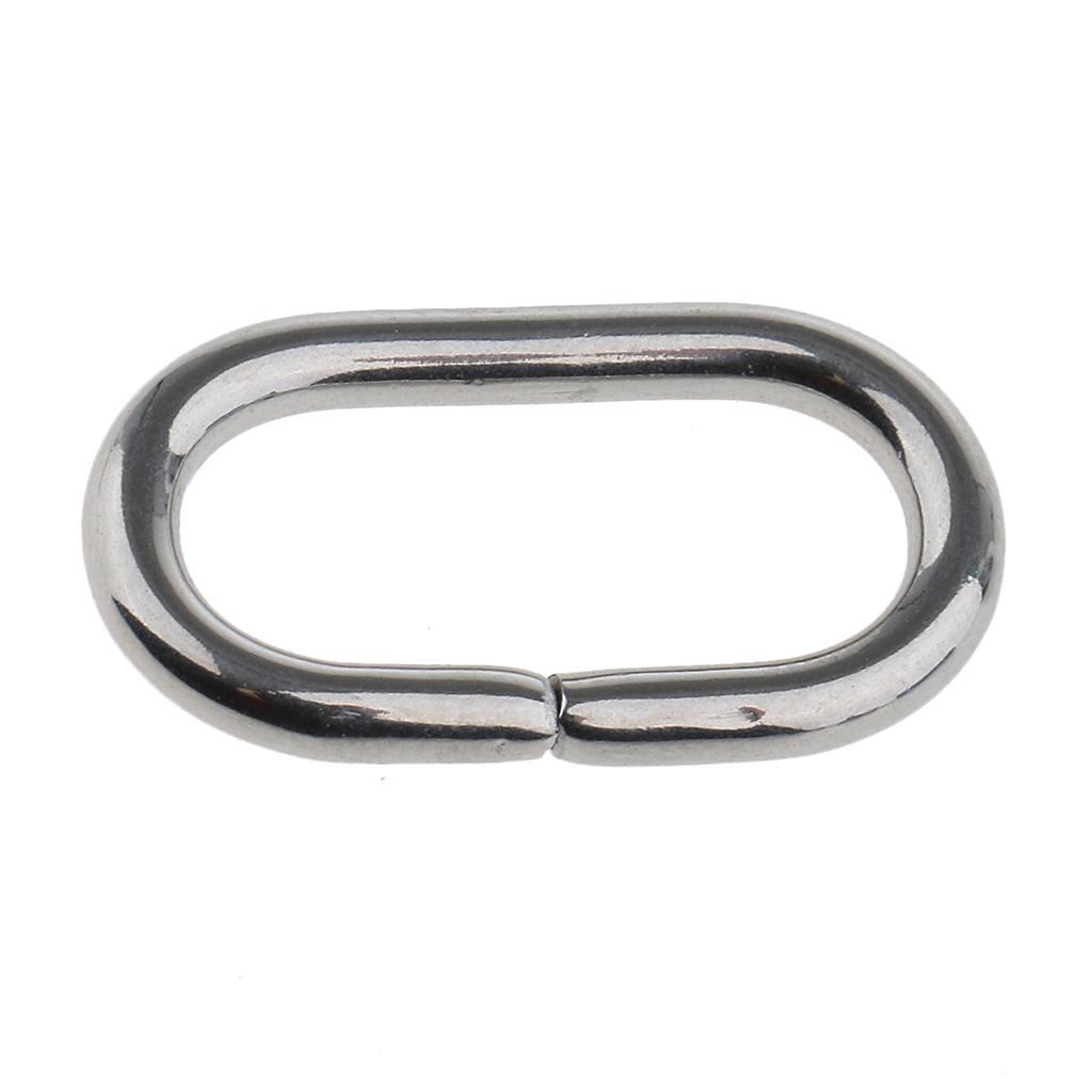 4 Piece Stainless Steel Nylon  Strap Belt Loop  Keeper