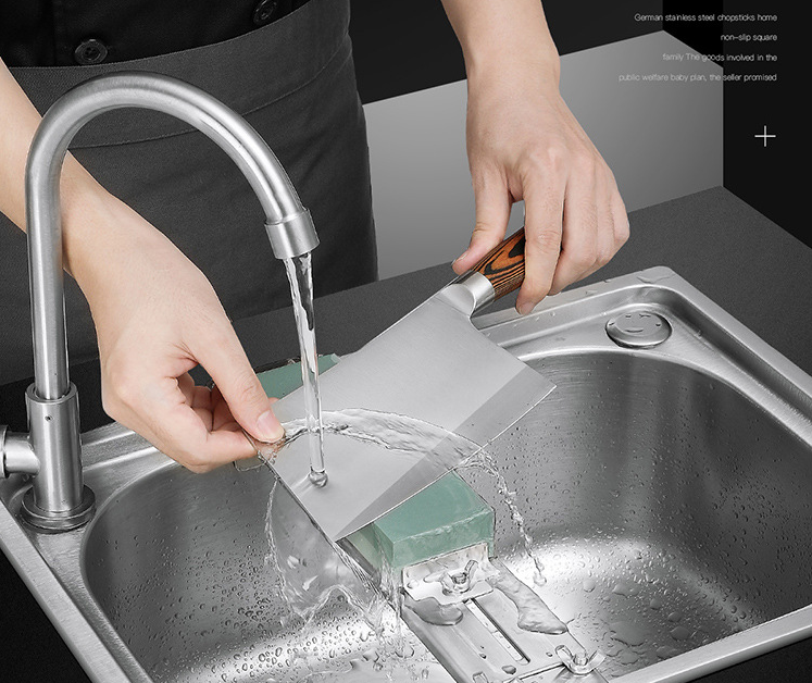Kẹp giá đỡ đá mài dao Inox 304 toàn bộ an toàn để bồn rửa Đức cao cấp điều chỉnh dài theo đá mài