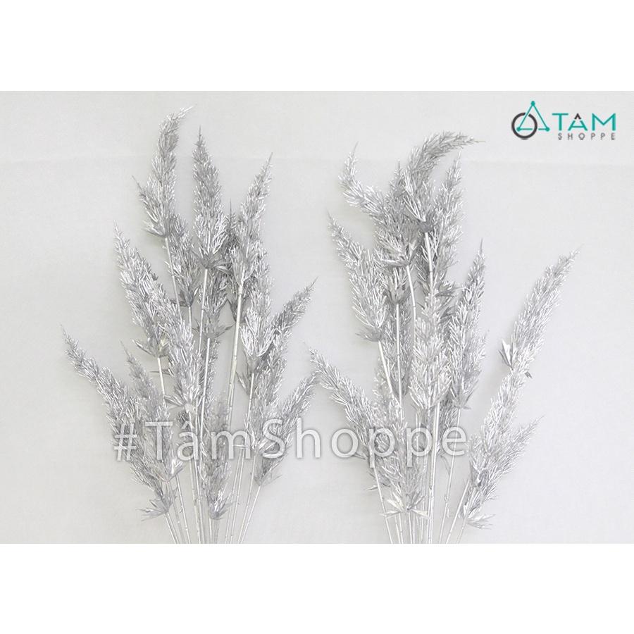 Cành lá tùng đuôi chồn giả phủ bạc CHG-126