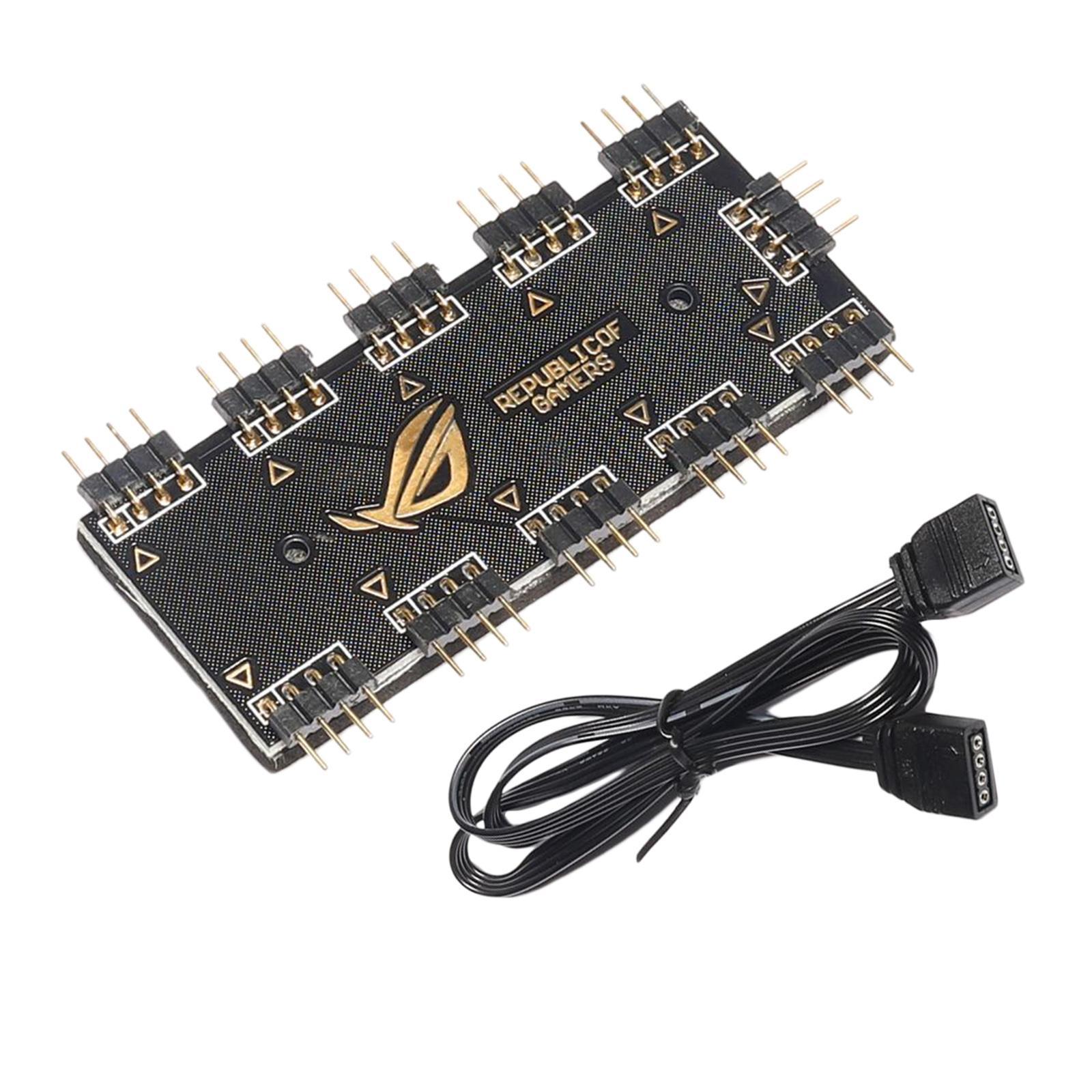 Computer Fan  Computer  RGB LED Splitter Hub for Computer