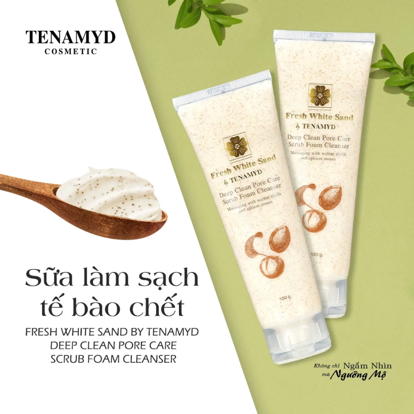 Sữa tẩy tế bào chết TENAMYD Deep Clean Pore Care Scrub Foam Cleanser 120g
