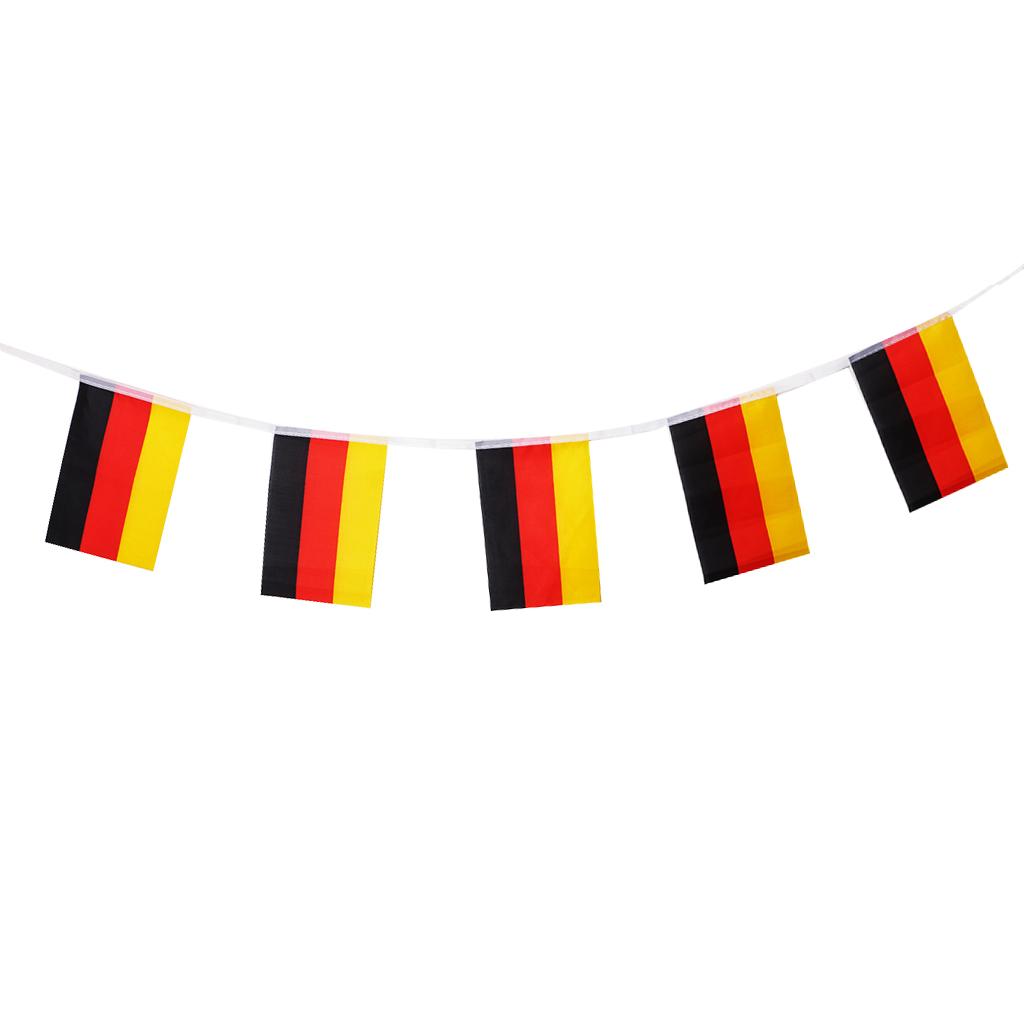 Germany Nation Flag Banner 14x21cm 5.5 Meters String Flag Sport Bars Decor
