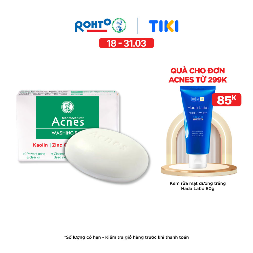 Xà phòng trị mụn lưng và rửa mặt Acnes Washing Bar 75g