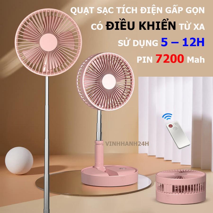 Quạt Tích Điện Gấp Gọn Đa Năng Tiện Ích