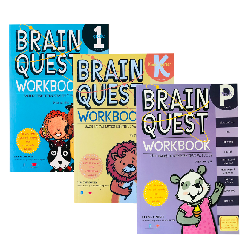 Sách brain quest workbook phát triển tư duy cho bé