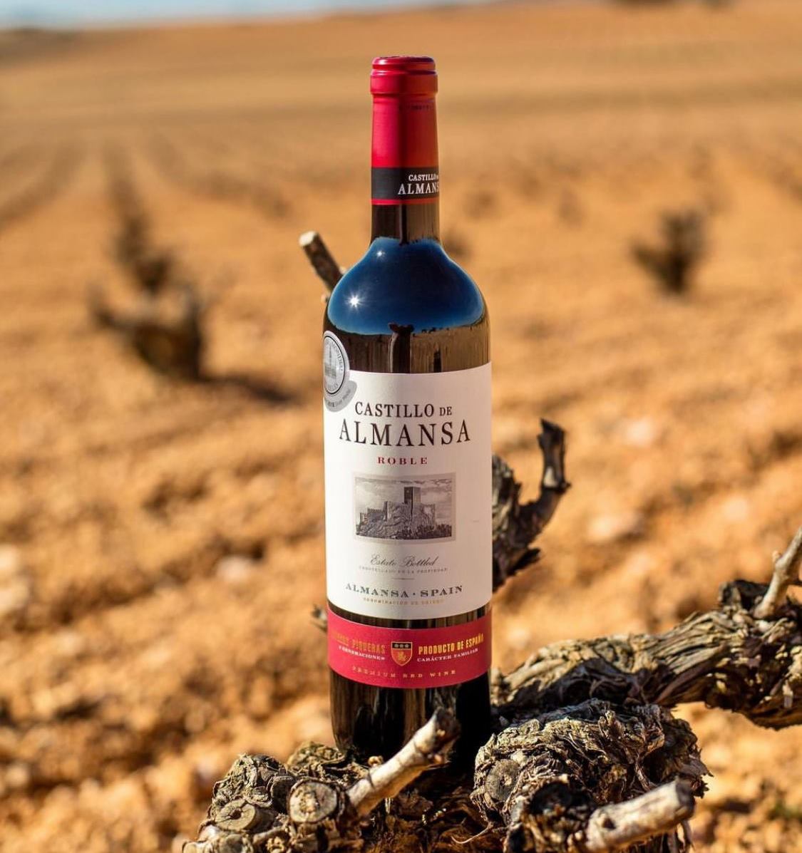 Rượu vang Organic Castillo De Almansa Roble kèm túi hộp,đồ khui