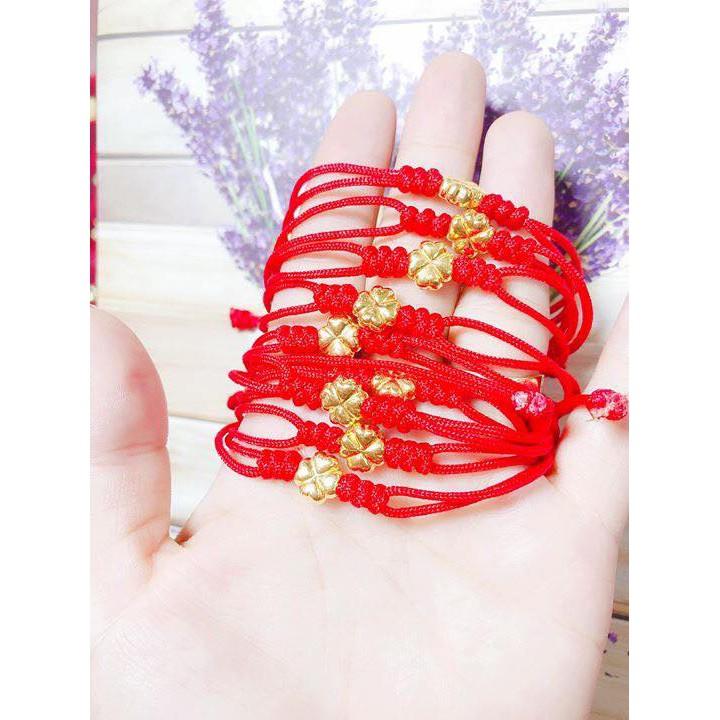 Dây tết cỏ 4 lá may mắn