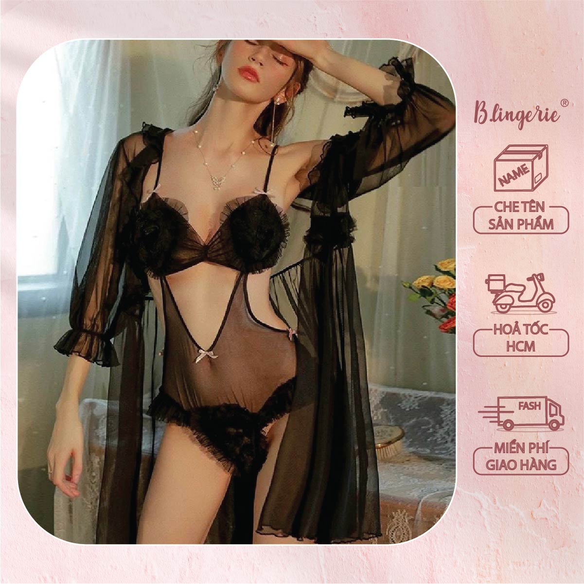 Áo Choàng Ren Nữ Tính - B.Lingerie