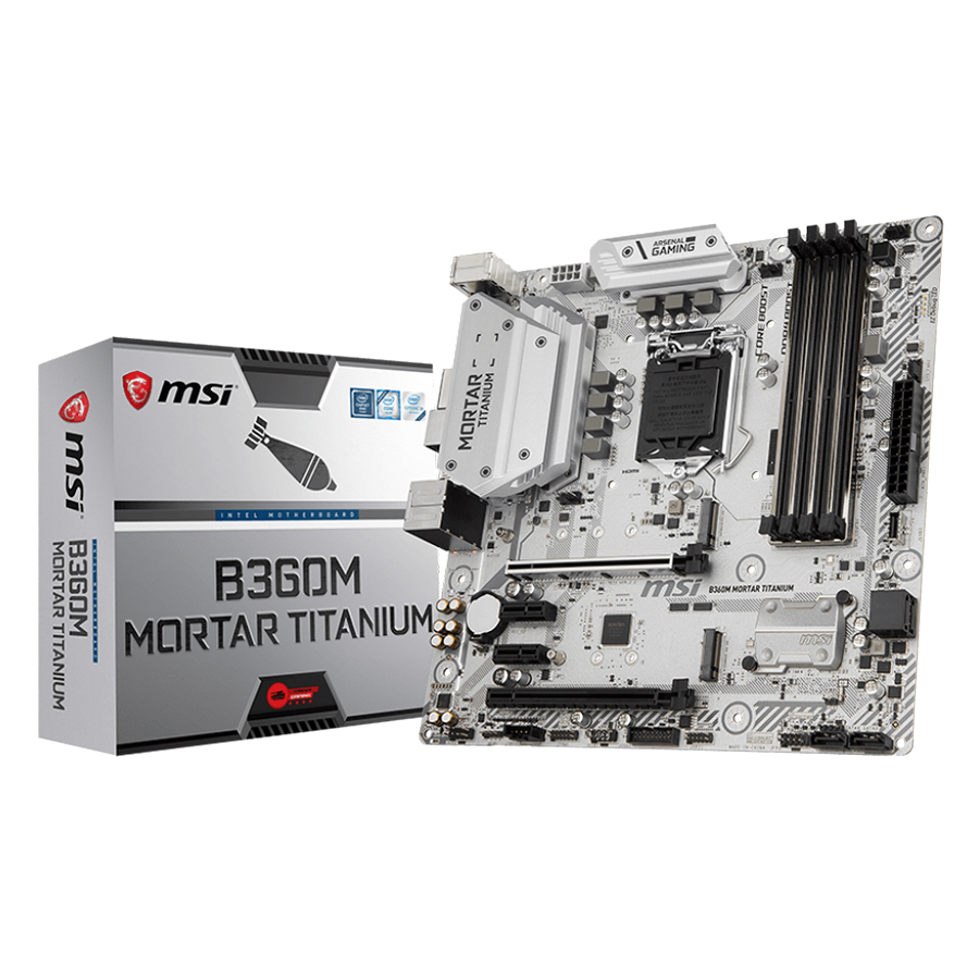 Bo Mạch Chủ Mainboard MSI B360M MORTAR TITANIUM Socket 1151 - Hàng Chính Hãng