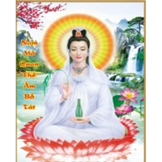 Tranh đính đá Phật quan thế âm  - LV352