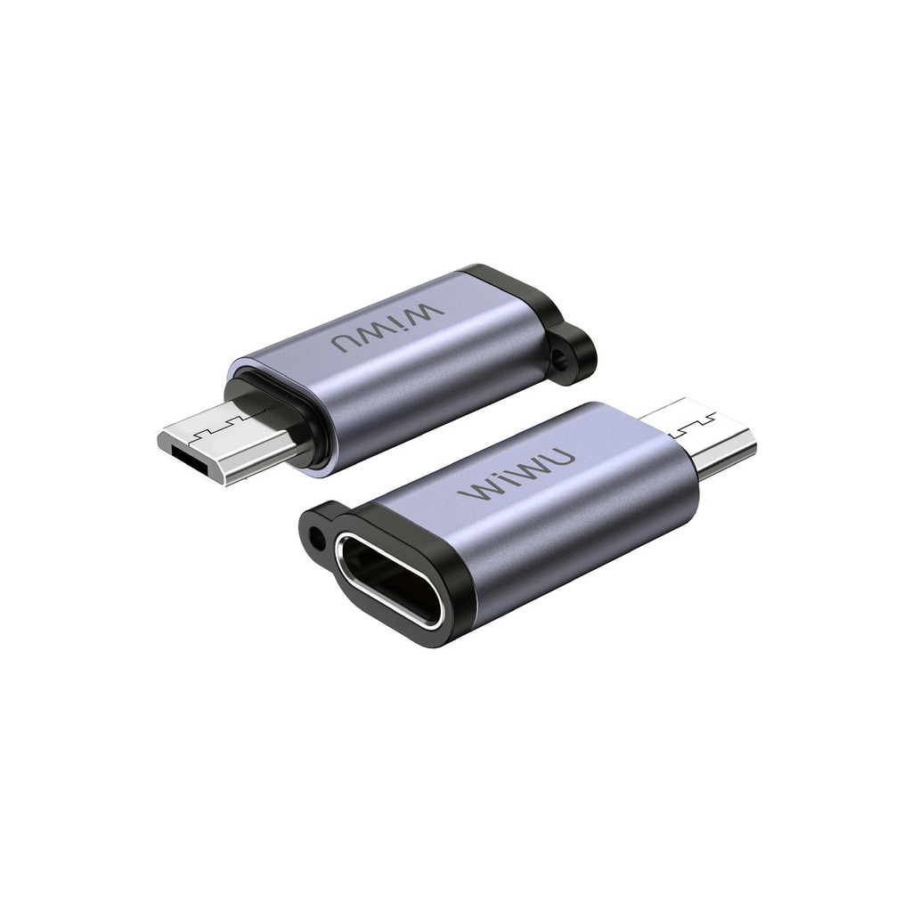 Bộ Đầu Chuyển Đổi WiWU Adapter Concise 3IN1 WI-C031 USB-C to USB-A, USB-C to Micro, USB-C to iPhone - Hàng Chính Hãng