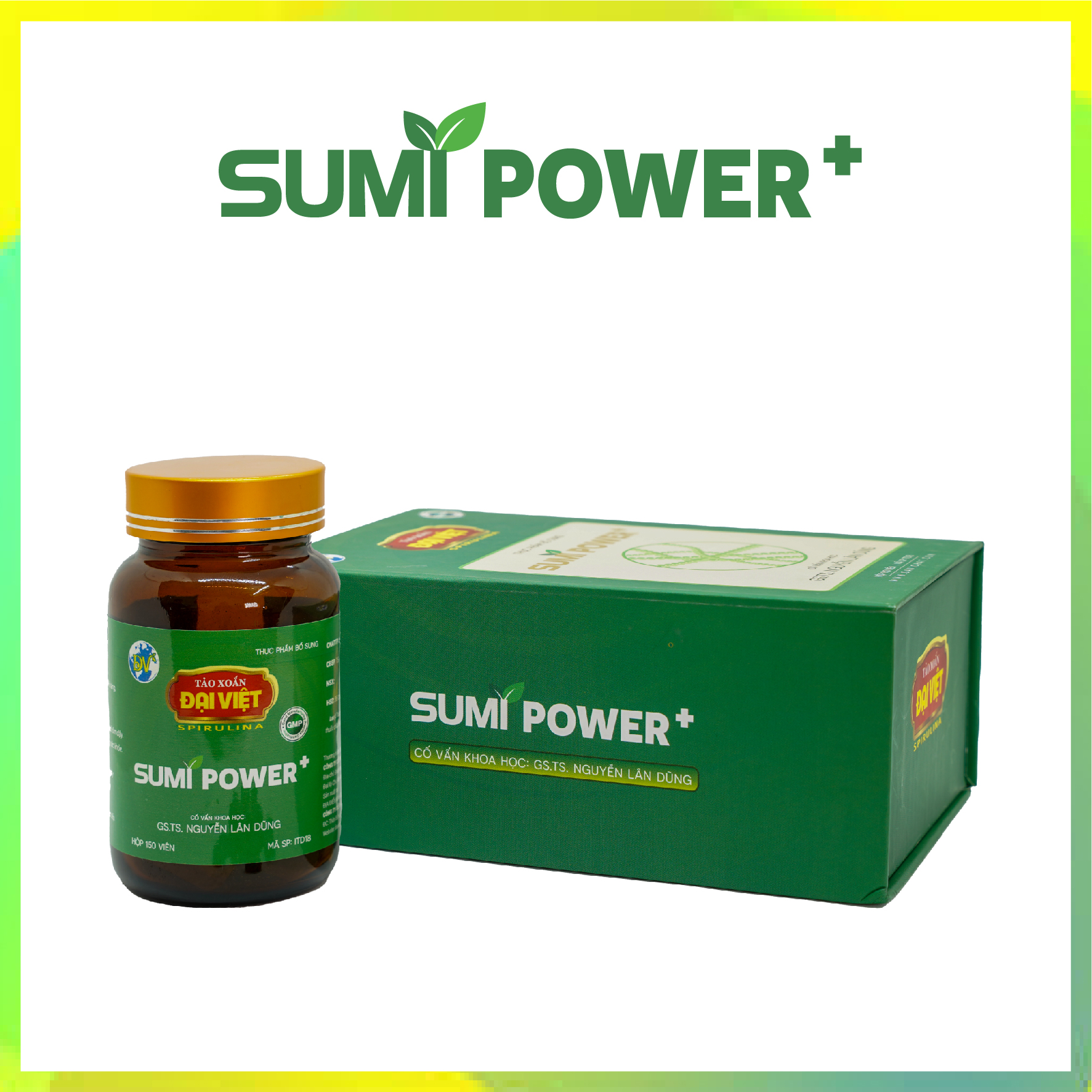 Tảo xoắn Đại Việt Sumi Power + Tảo viên Spirulina 100% tảo hỗ trợ tăng cường sức khỏe, nâng cao sức đề kháng ITD18
