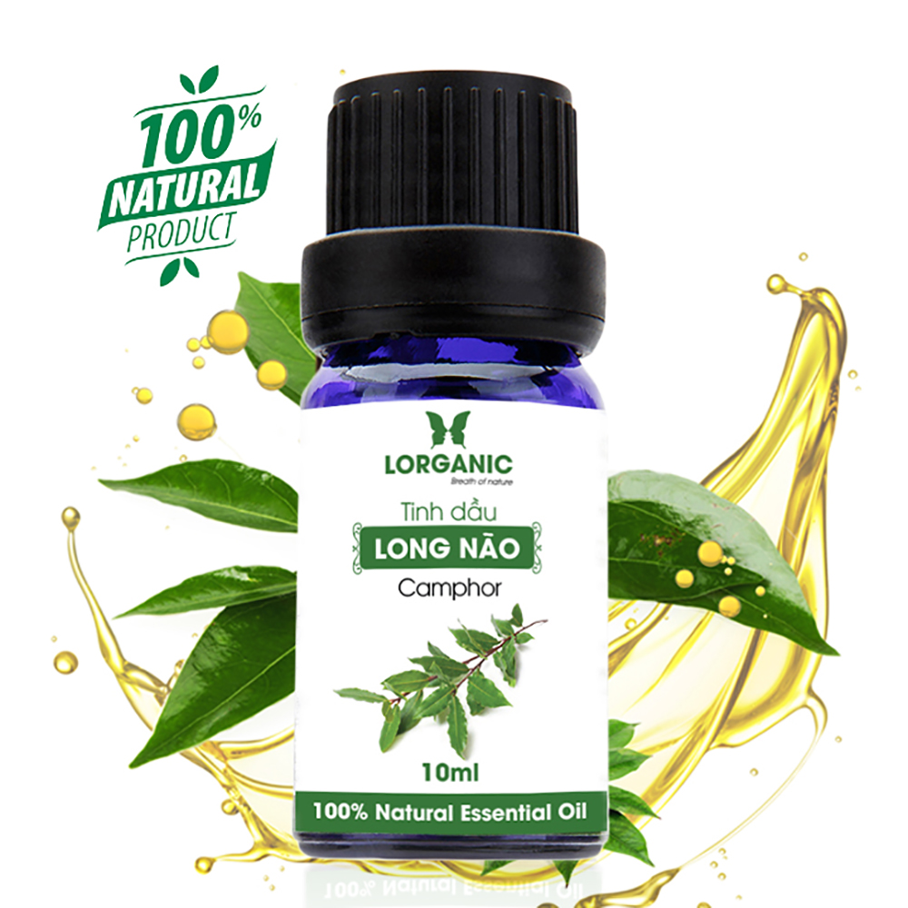 Tinh dầu long não Lorganic Camphor 10ml/ Hương thơm dịu nhẹ/ Tinh dầu thiên nhiên nguyên chất xông phòng, thư giãn tinh thần, đuổi muỗi và côn trùng, khử mùi hiệu quả/ Thích hợp dùng với đèn xông và máy khuếch tán.