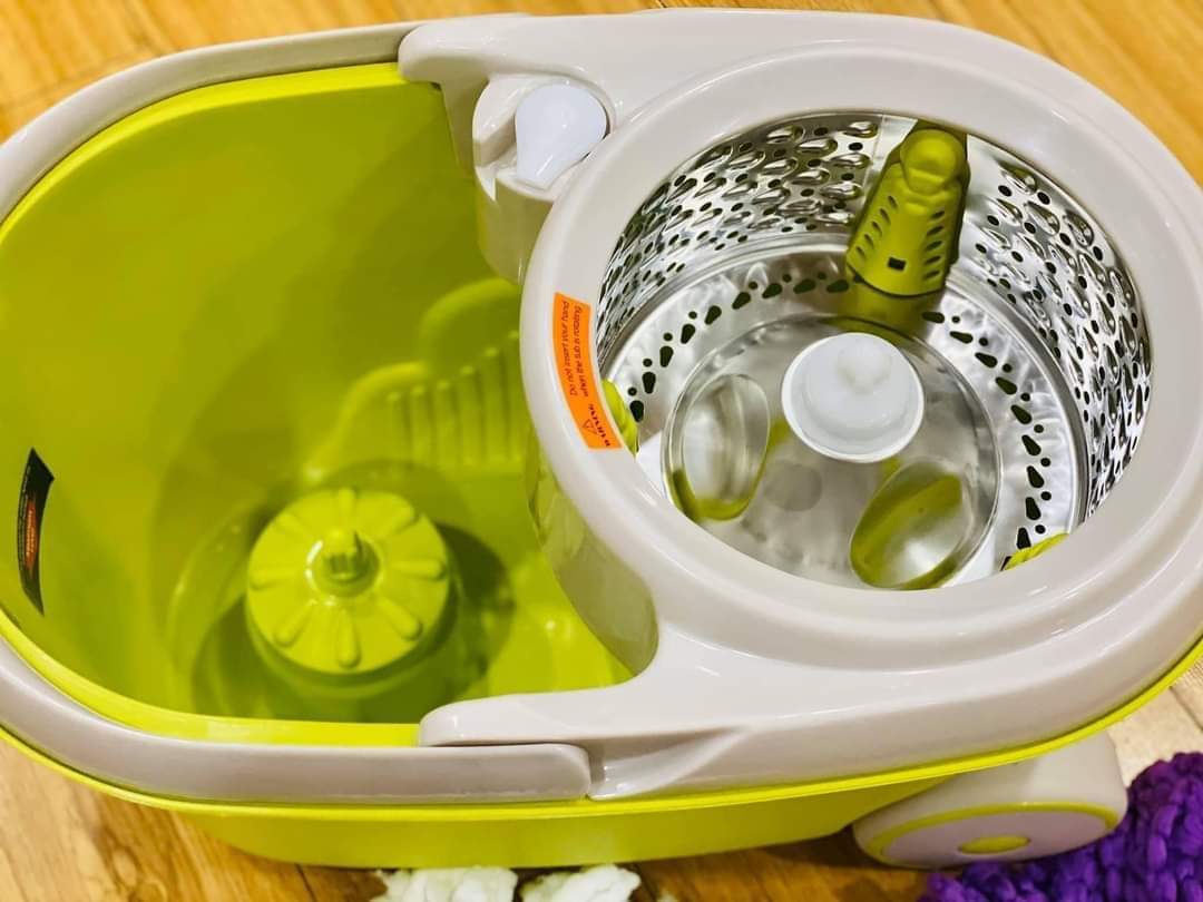 Bộ Lau Nhà Xoay Tay 360 độ Lồng Vắt Bằng Inox Cao Cấp Mop L003