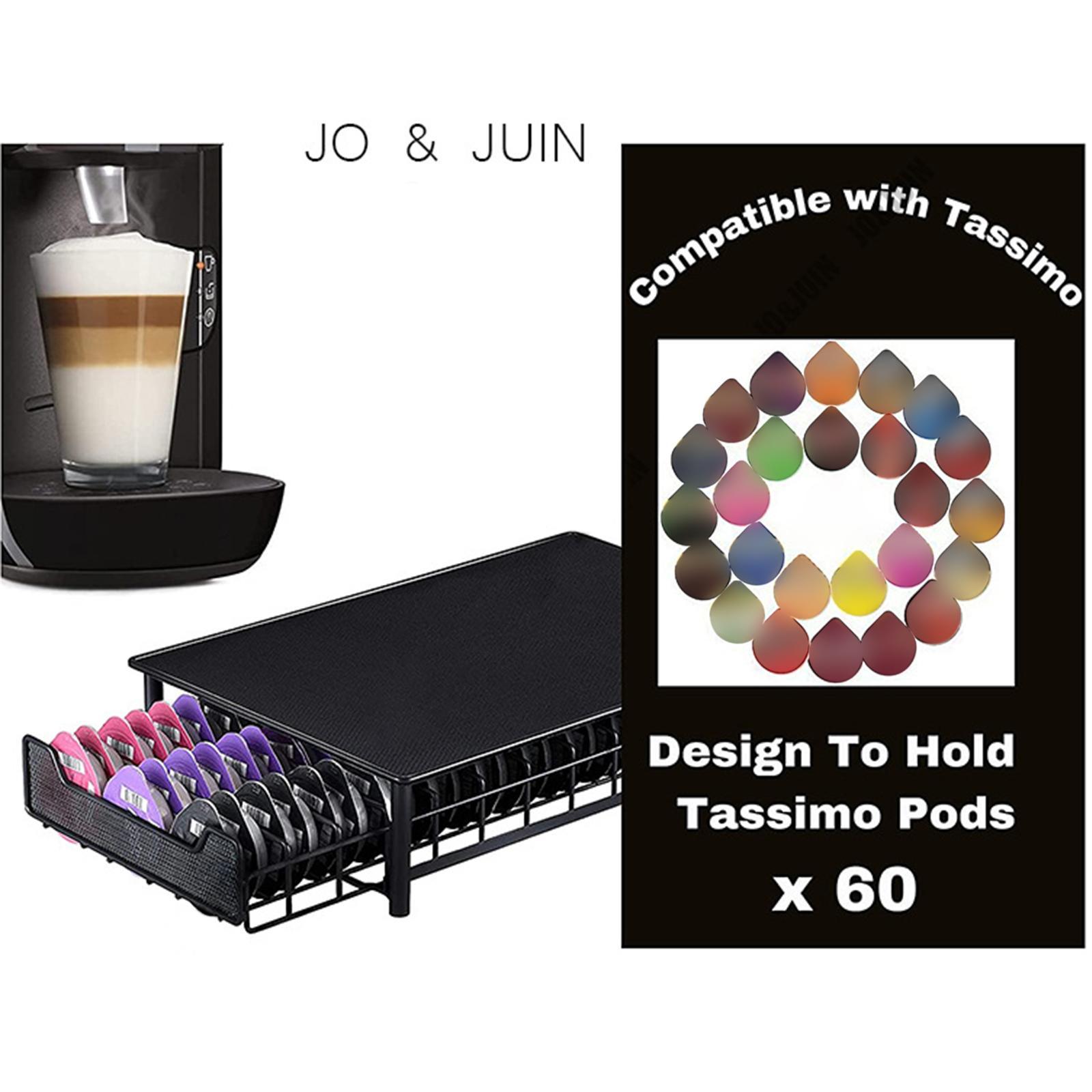 Iron Coffee Drawer Coffee Shelves Capsules Holder, for Office Cafe Home Bar Kitchen
