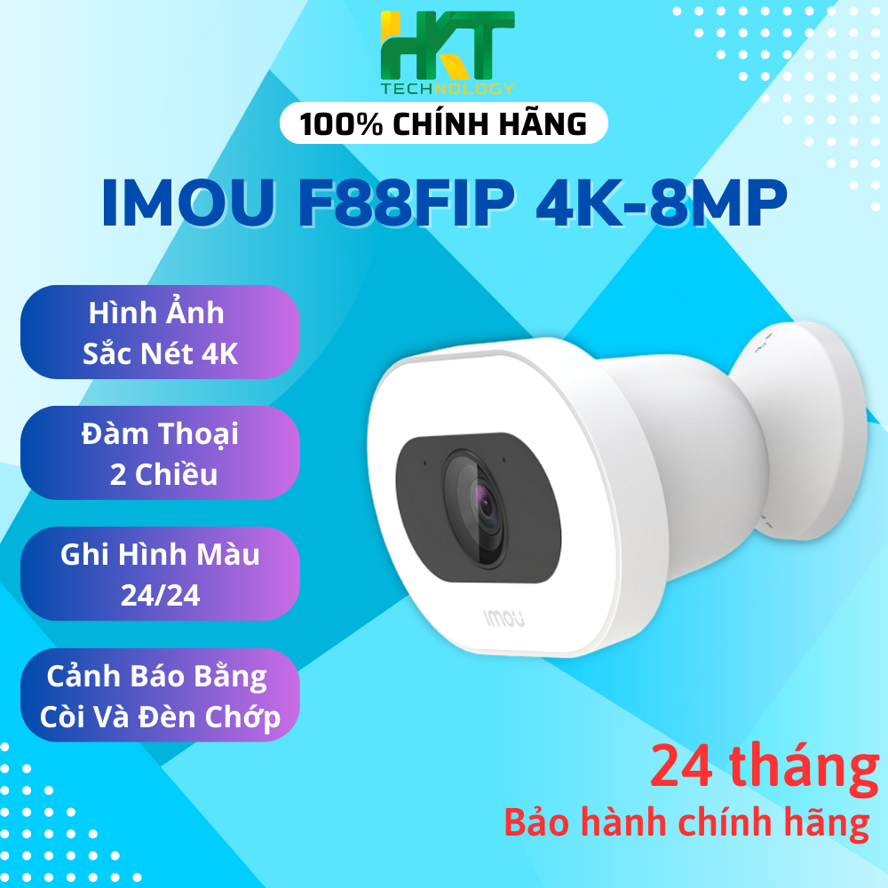 Camera IMOU F88FIP Độ Phân Giải 8.0MP Siêu Sắc Nét, Màu Ban Đêm - Hàng chính hãng