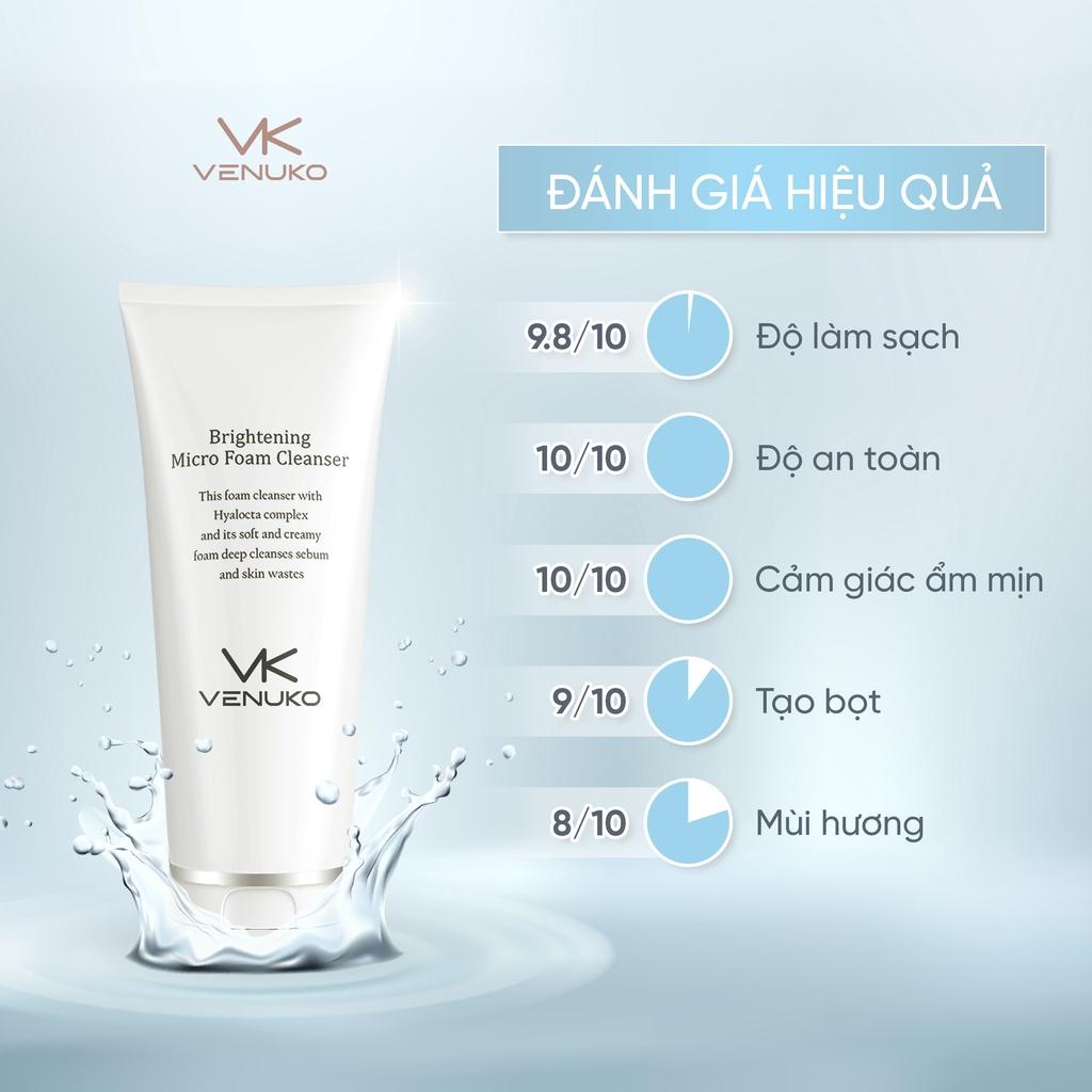 Sữa Rửa Mặt Trắng Da Tạo Bọt Venuko
