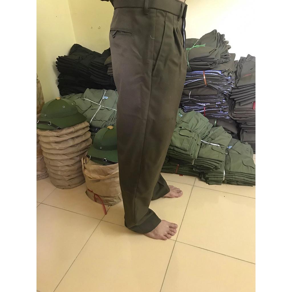 Quần dạ màu cỏ úa