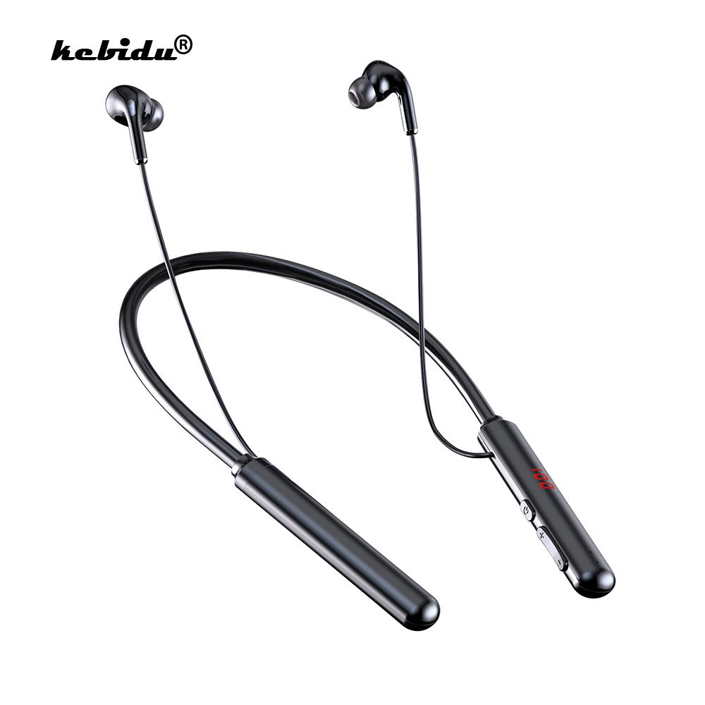 Bluetooth Tai Nghe 5.0 Chống Nước Từ Tính Cổ Tai Nghe Nhét Tai Thời Gian Thực LED Màn Hình Hiển Thị Công Suất Điện Thoại Rảnh Tay Mic Tai Nghe Hỗ Trợ Thẻ TF