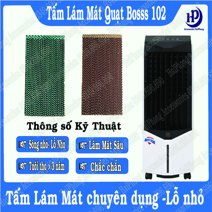 Tấm làm mát quạt hơi nước BOSSS loại 5090 sóng nhỏ lỗ nhỏ, dầy, bền, chắc, hiệu quả làm mát sâu