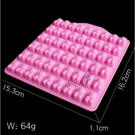 Khuôn silicon kẹo chíp chip mẫu gấu xinh
