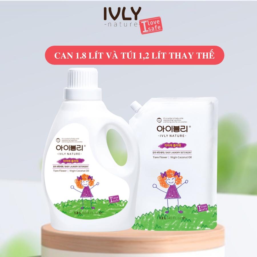 Nước giặt quần áo IVLY NATURE hương hoa Tiare dung tích 1800ml nhập khẩu Hàn Quốc ivly005