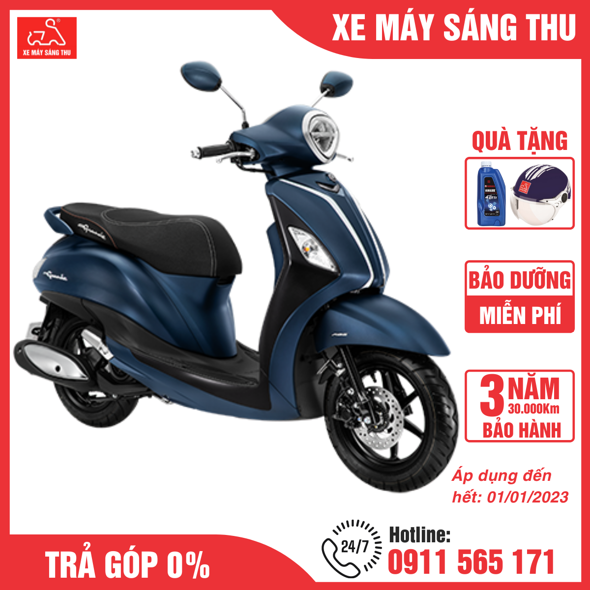 Xe Máy Yamaha Grande Blue Core Phiên Bản Cao Cấp