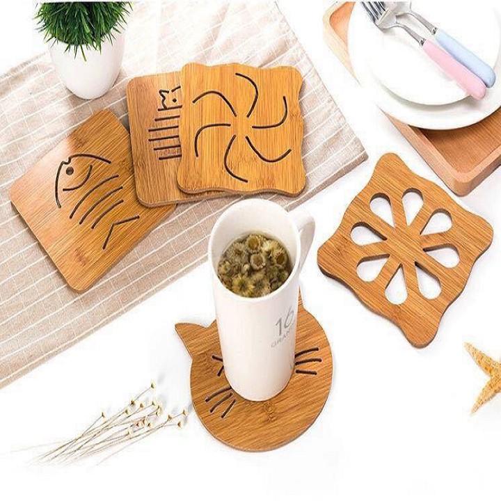 Tấm lót nồi bằng gỗ tre nhiều hình