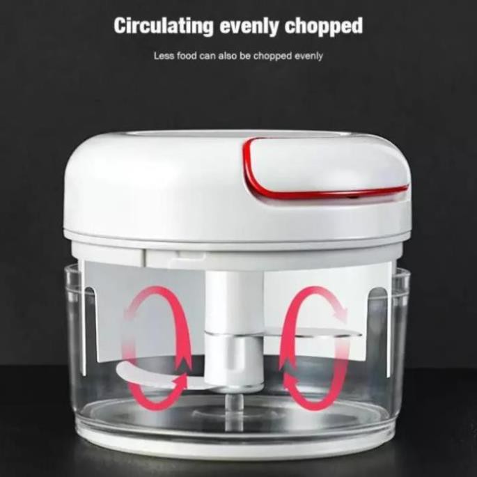 Dụng Cụ Xay Tỏi Ớt Cầm Tay Mini Food Chopper _Dụng Cụ Xay Tỏi Rút Dây