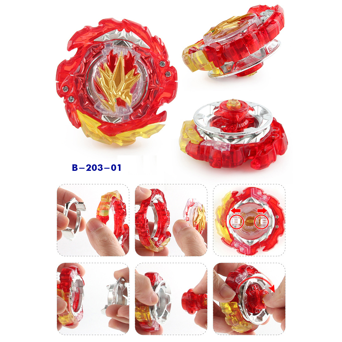  Con Quay B-203 - Đồ Chơi Beyblade Burst B203 Prime, Có kèm Quay Tay