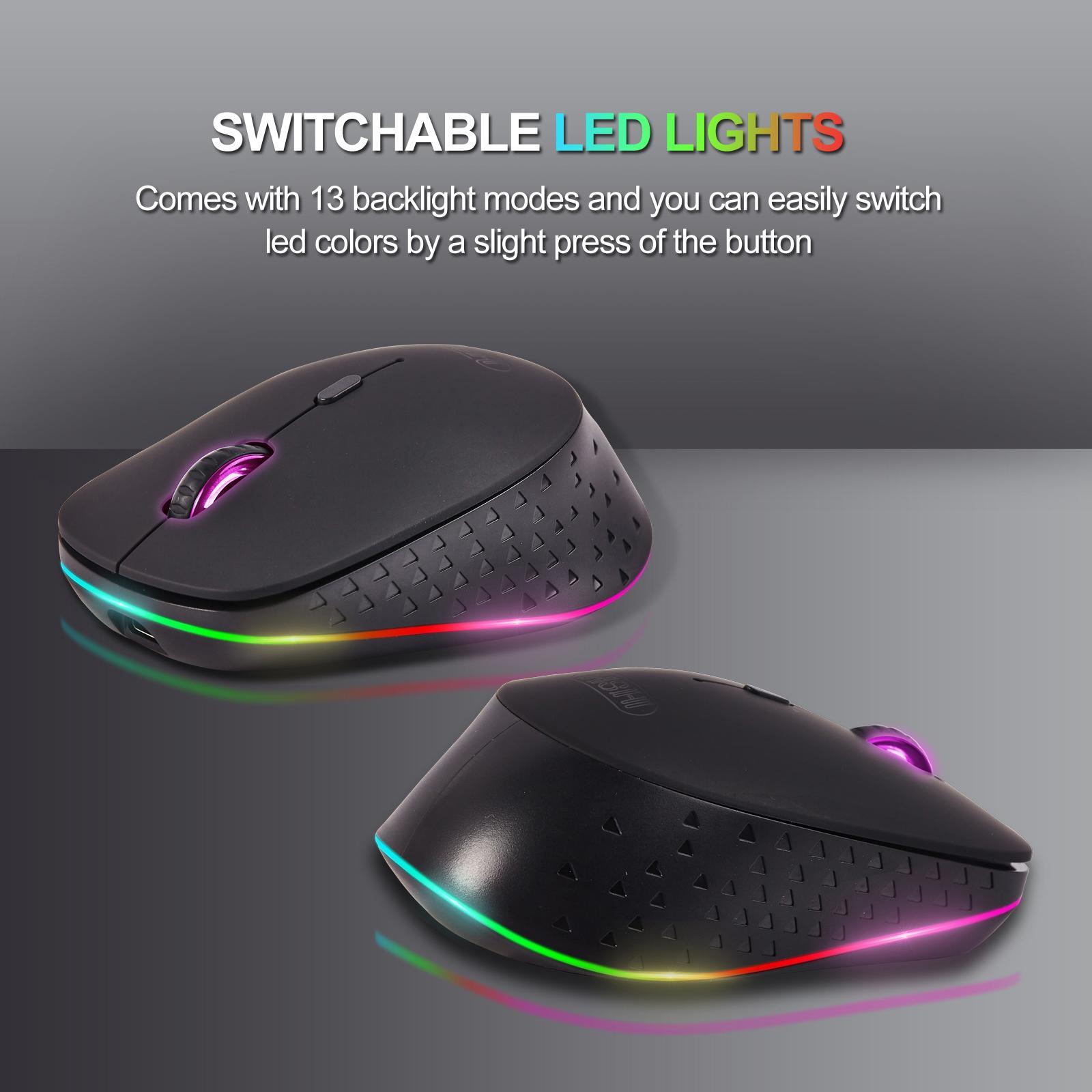 Bluetooth Mouse .1 and 2.4G Optical Mouse 1000-1200-1600 DPI for Computer