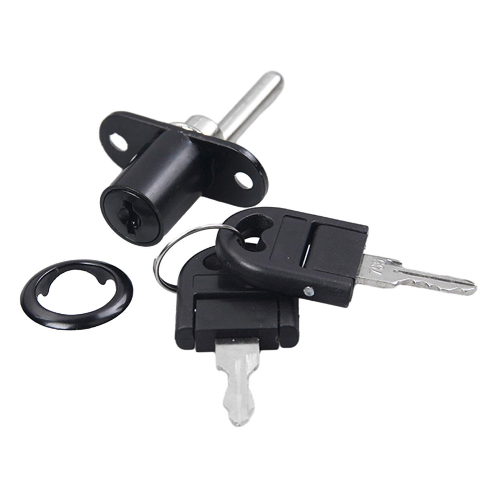 Push Plunger Lock Zinc Alloy Plunger Lock Portable Cylinder Head Cabinet Lock Drawer Lock Cabinet Plunger Lock for Desk Locker