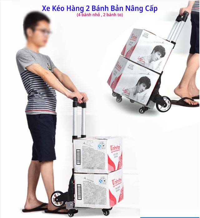 Xe Kéo hàng 2 bánh bản Nâng cấp trọng tải 80kg XKT07