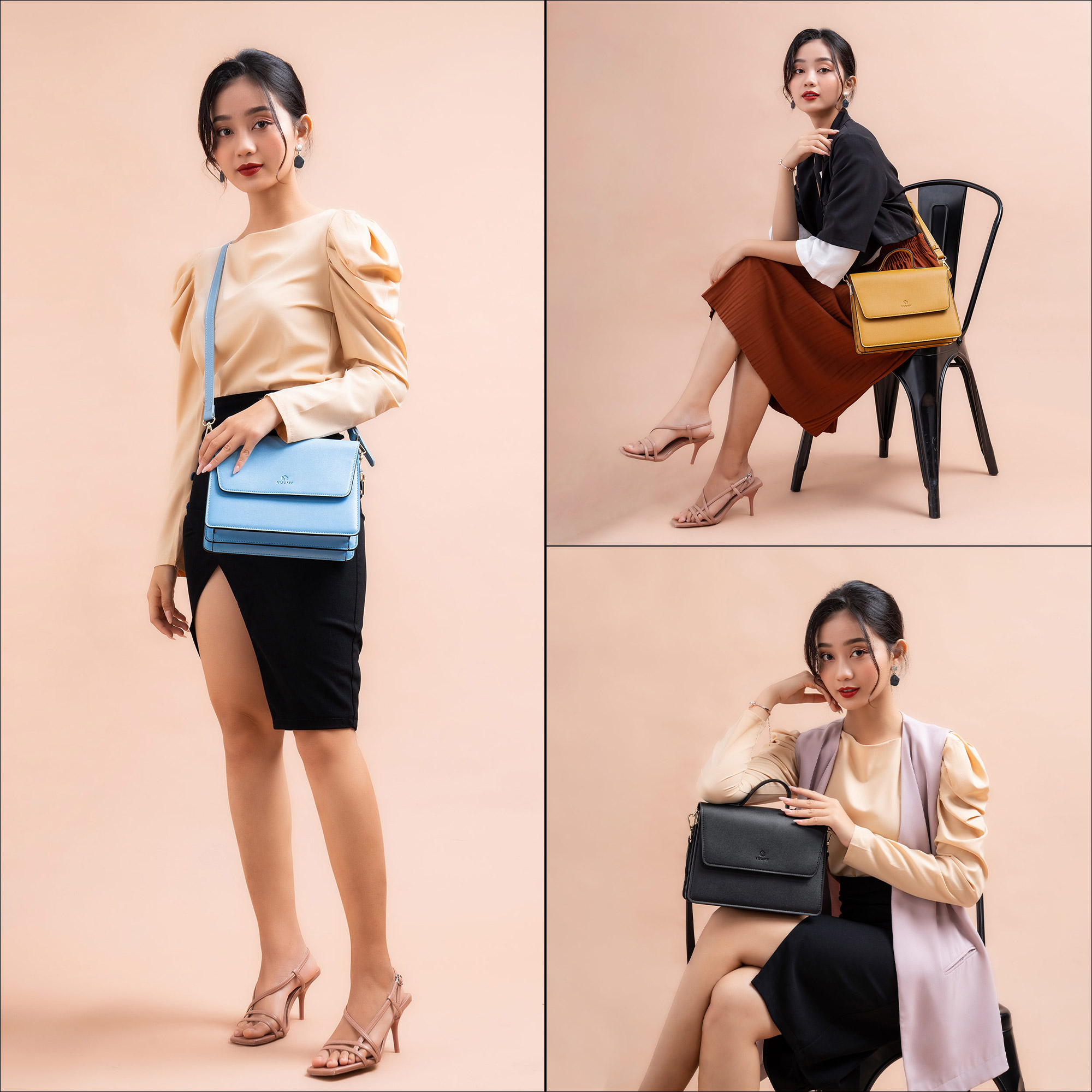 Túi đeo chéo nữ thời trang YUUMY YN96, 8 ngăn, vừa A5, ví, điện thoại, phù hợp đi chơi, đi làm, đi tiệc, da tổng hợp cao cấp, không bong tróc, không thấm nước